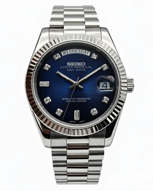 Daydate | Midnight Blue Baguette Diamonds
