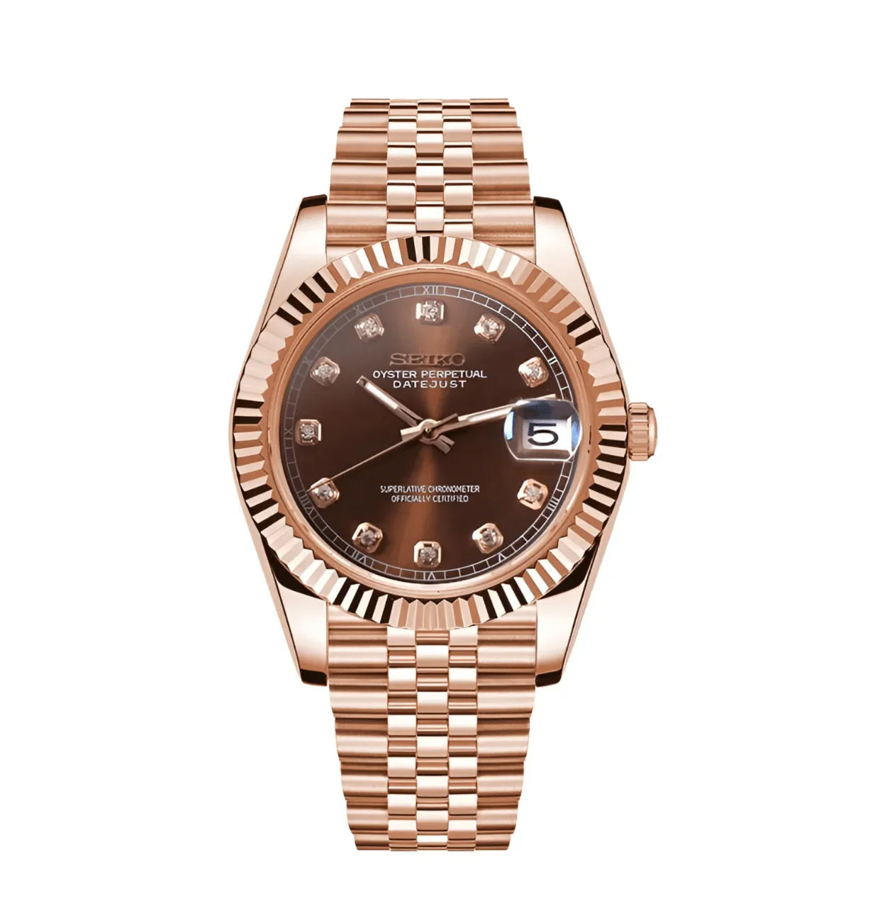 Datejust Chocolate Brown Rose Gold