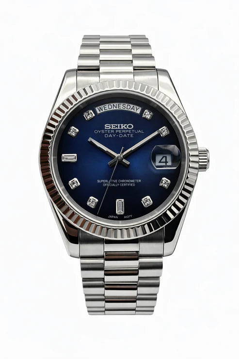 Daydate Midnight Blue Baguette Diamonds